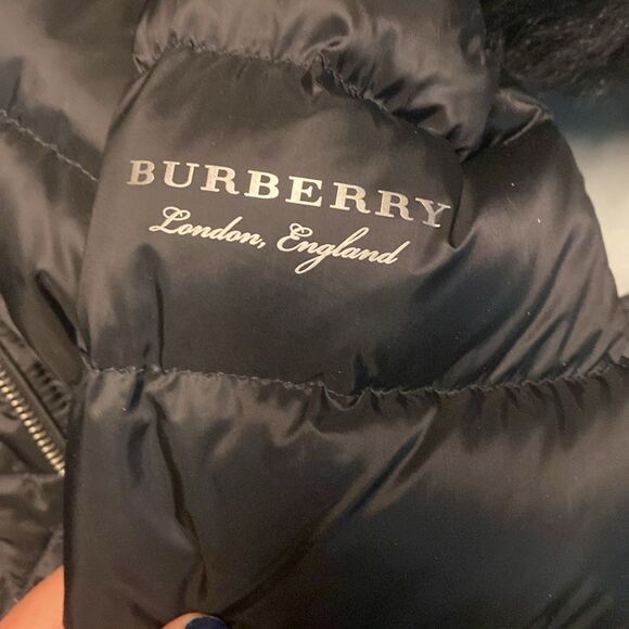Size Small Black Burberry Limefield Hooded Belted Puffer Jacket - Picture 4 of 11